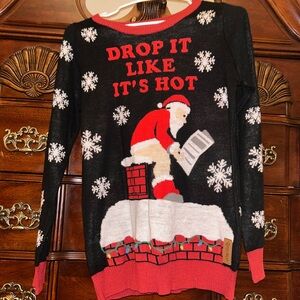 Tipsy Elves Holiday Sweater - Black and Red